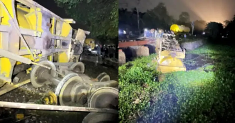 হবিগঞ্জে তেলবাহী ট্রেন লাইনচ্যুত: সিলেটের সঙ্গে সারাদেশের রেল যোগাযোগ বিচ্ছিন্ন