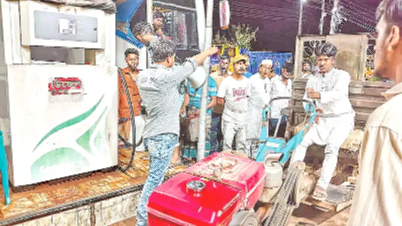 ডিজেল সংকটে বিপাকে কৃষক, বোরো মৌসুমে সেচ ও ফসল কাটায় হুমকি