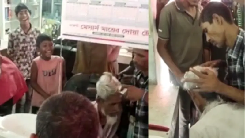 চুরির অপবাদে বৃদ্ধাকে ন্যাড়া করে হেনস্তা, ভিডিও ছড়ানো অভিযোগ