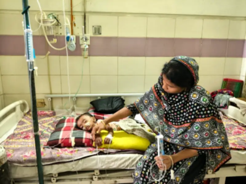 ময়মনসিংহে হামে আক্রান্ত শিশুর জীবনরক্ষায় বাবল সিপ্যাপ পদ্ধতির ব্যবহার