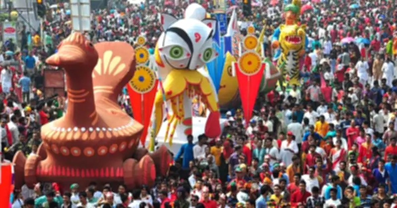 নতুন বছরের জয়গান: পহেলা বৈশাখে উদযাপিত হলো বাঙালির প্রাণের উৎসব