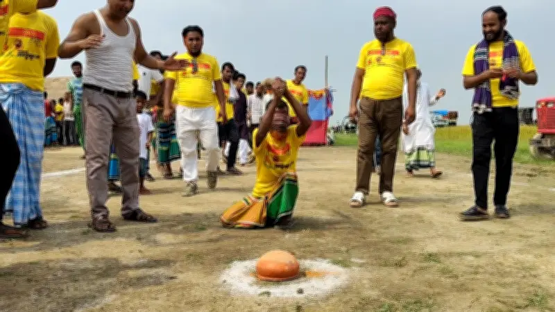 হাওরের জিরাতি কৃষকদের বৈশাখী আনন্দমেলা: খেলাধুলায় মেতেছে কৃষক পরিবার