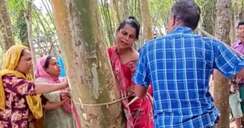 কুড়িগ্রামে করলা চুরির অভিযোগে স্বামীর হাতে স্ত্রীকে গাছে বেঁধে মারধরের ঘটনা