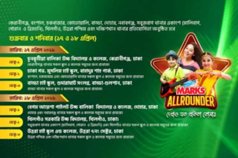 মার্কস অলরাউন্ডার প্রতিযোগিতার ঢাকার আঞ্চলিক পর্ব শুরু, অংশ নিতে পারবে প্লে থেকে দ্বাদশ শ্রেণির শিক্ষার্থীরা