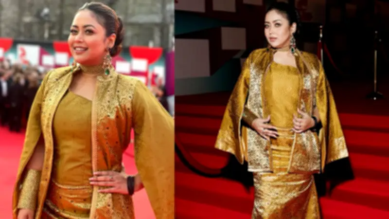 মস্কো ফিল্ম ফেস্টিভ্যালে ভাবনার ঝলমলে কাতান গাউন: দেশি ফ্যাশনের বিশ্বমঞ্চে উজ্জ্বল উপস্থাপনা