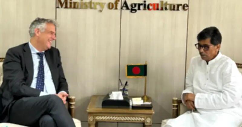 নেদারল্যান্ডসের রাষ্ট্রদূতের সঙ্গে মন্ত্রীর বৈঠক: কৃষি, প্রাণিসম্পদ ও জলবায়ু অভিযোজনে সহযোগিতা