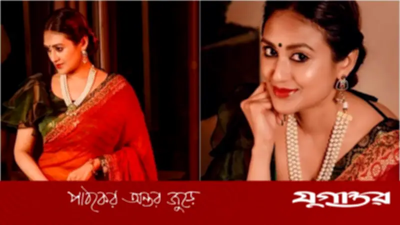 লাল শাড়িতে স্নিগ্ধ কুসুম শিকদার: সামাজিক মাধ্যমে ঝড় তুললেন অভিনেত্রী