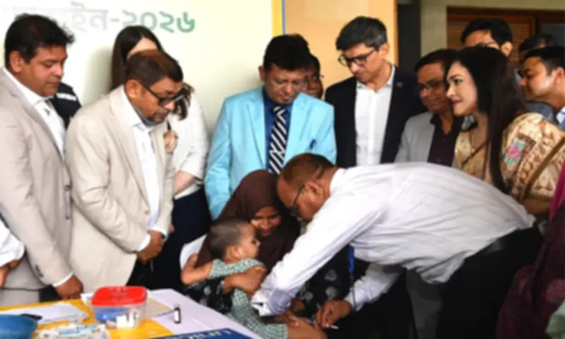 দেশব্যাপী হাম-রুবেলার জরুরি টিকাদান শুরু, লক্ষ্য ১ কোটি ৮০ লাখ শিশু