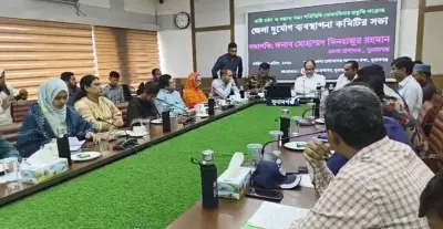 সুনামগঞ্জে ভারী বৃষ্টি ও উজানের ঢলে বন্যার আশঙ্কা, জরুরি সভা