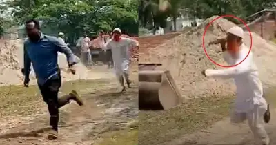 ব্রাহ্মণবাড়িয়ায় সড়ক নির্মাণের মান নিয়ে প্রশ্নে প্রকৌশলীকে বাঁশ নিয়ে তাড়া