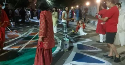 গুলশানে চৈত্র সংক্রান্তিতে আলপনা উৎসব, ডিএনসিসি প্রশাসকের উপস্থিতিতে উদ্বোধন