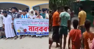 নোয়াখালীতে মাদ্রাসা শিক্ষকের বিরুদ্ধে যৌন হয়রানি অভিযোগ, মানববন্ধনের নামে হামলা
