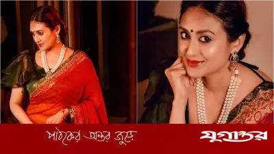 লাল শাড়িতে স্নিগ্ধ কুসুম শিকদার: সামাজিক মাধ্যমে ঝড় তুললেন অভিনেত্রী