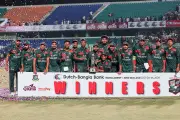 মিরাজের নেতৃত্বে বাংলাদেশের সিরিজ জয়ের উল্লাস