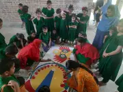 বৈশাখের রঙে সেজেছে শিশুপল্লী প্লাস, মা ও শিশুদের মোটিভ তৈরিতে ব্যস্ততা