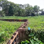 ঝালকাঠি পৌরসভার অনুমতিবিহীন জলাধার ভরাট করে ট্রাকস্ট্যান্ড নির্মাণ, আইন লঙ্ঘনের অভিযোগ