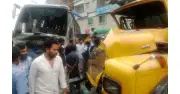 টাঙ্গাইলের ঘাটাইলে বাস-ট্রাক সংঘর্ষে চালক ও হেলপার নিহত, আহত যুবক
