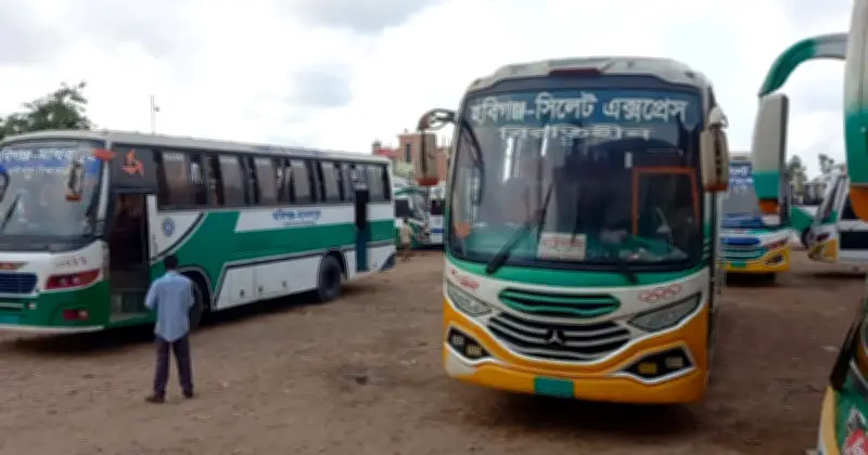 হবিগঞ্জে বাস ধর্মঘট আংশিক প্রত্যাহার, এক রুটে চলাচল বন্ধ