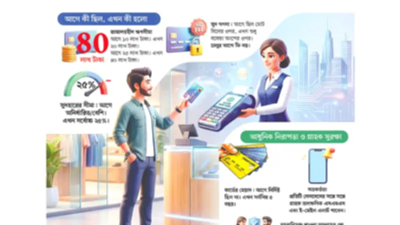 ক্রেডিট কার্ডে নতুন নিয়ম: ঋণসীমা দ্বিগুণ, সুদ ২৫%