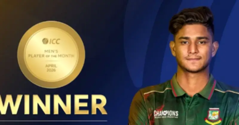নাহিদ রানা আইসিসি প্লেয়ার অব দ্য মান্থ নির্বাচিত