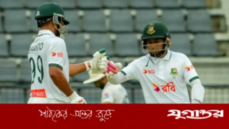 দ্বিতীয় সেশনেও ৩ উইকেট হারাল বাংলাদেশ, রান ১৬৮
