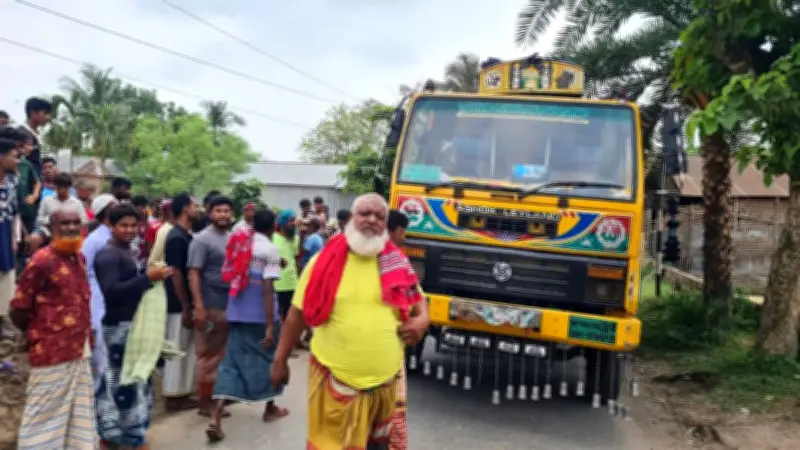 ধানক্ষেতে যাচ্ছিলেন তরুণ, ট্রাকচাপায় প্রাণহানি