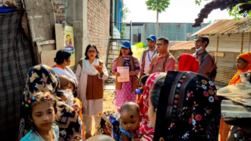 হাম প্রতিরোধে বস্তিতে বিশেষ টিকাদান কর্মসূচি শুরু
