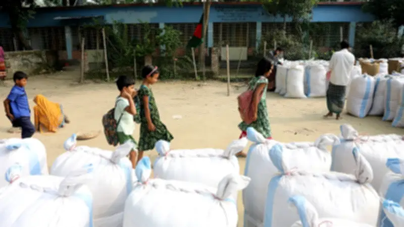 বিদ্যালয়ের মাঠে ধানের হাট, শিক্ষার্থীদের পড়াশোনায় বিঘ্ন