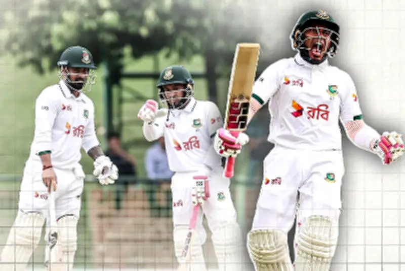 বাংলাদেশ-পাকিস্তান টেস্ট: প্রথম দিনের খেলা শেষে বাংলাদেশের সংগ্রহ ৩১৬ রান