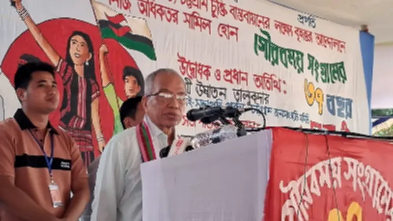 পার্বত্য চুক্তি বাস্তবায়নে কালক্ষেপণ নয়: জেএসএস নেতা