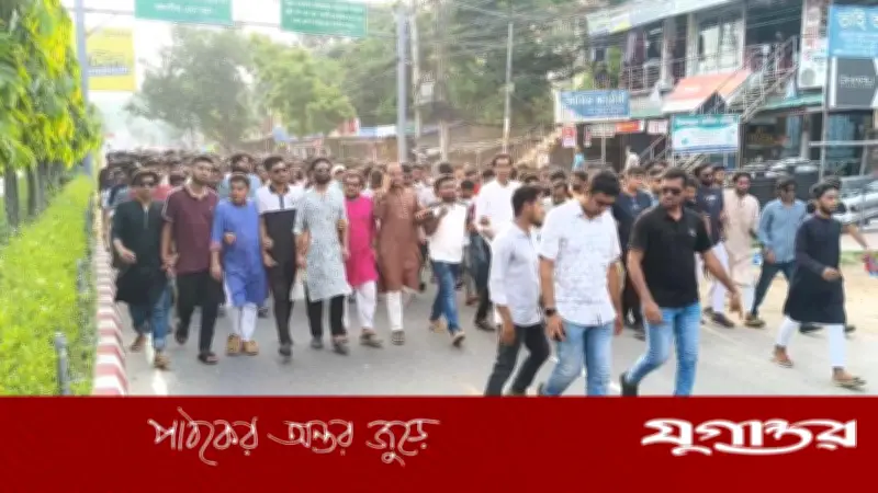 ঝিনাইদহে ছাত্রদলের বিক্ষোভ মিছিল, এনসিপির অপবাদের প্রতিবাদ
