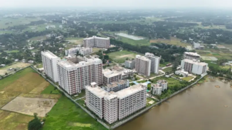 পাখির চোখে পাবনা বিজ্ঞান ও প্রযুক্তি বিশ্ববিদ্যালয়ের ক্যাম্পাস