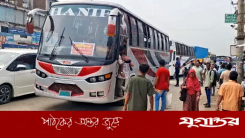 ঢাকা-টাঙ্গাইল মহাসড়কে যানবাহনের চাপ ও ভাড়া নৈরাজ্য
