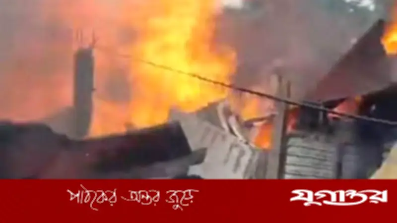 দাগনভূঞায় অগ্নিকাণ্ডে ৪ দোকান পুড়ে ছাই, ক্ষতি ১ কোটি টাকা