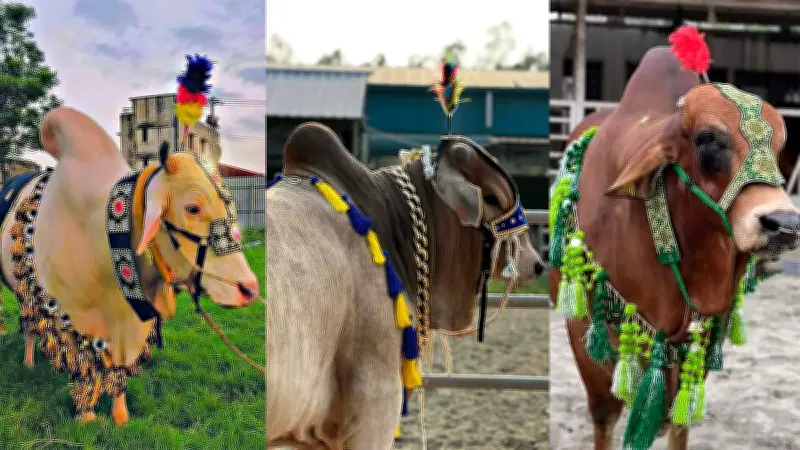 কোরবানির গরুর সাজে নতুন ট্রেন্ড, কাগজের মালার দিন শেষ