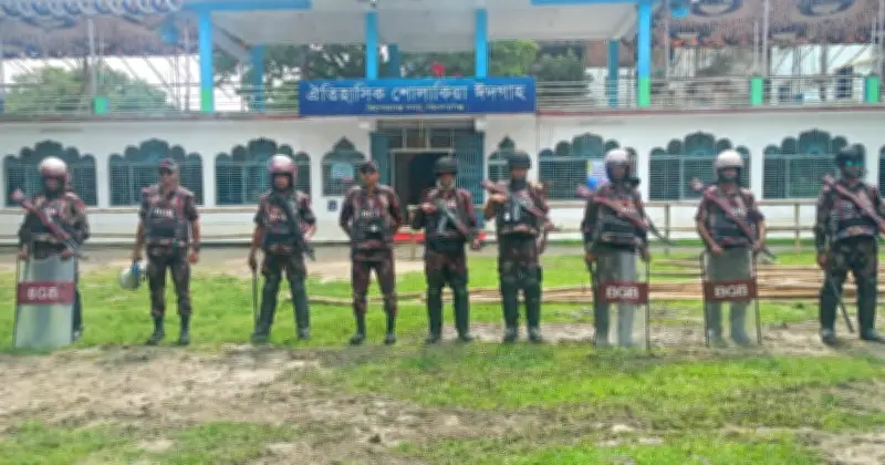 শোলাকিয়া ঈদগাহে ১৯৯তম জামাতে দুই প্লাটুন বিজিবি মোতায়েন