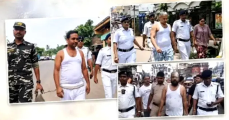 অন্তর্বাস পরিয়ে গ্রেফতারকৃত তৃণমূল নেতাদের প্রকাশ্যে হাঁটানোর অভিযোগে বিতর্ক