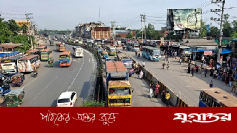 গাজীপুরের দুই মহাসড়কে যানজট নেই, স্বস্তিতে ঘরমুখো মানুষ