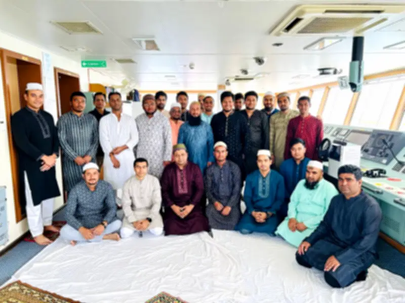 পারস্য উপসাগরে আটকে থাকা জাহাজে ঈদুল আজহার নামাজ আদায় করলেন ৩১ নাবিক