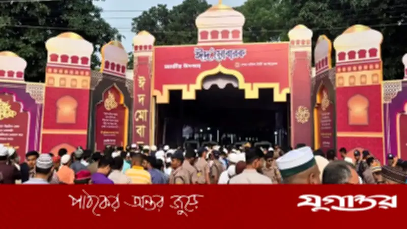 জাতীয় ঈদগাহে মুসল্লিদের ঢল, প্রধান জামাত সাড়ে ৭টায়