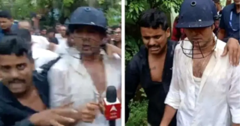 সোনারপুরে বিক্ষোভের মুখে অভিষেক, ডিম-জুতা নিক্ষেপ