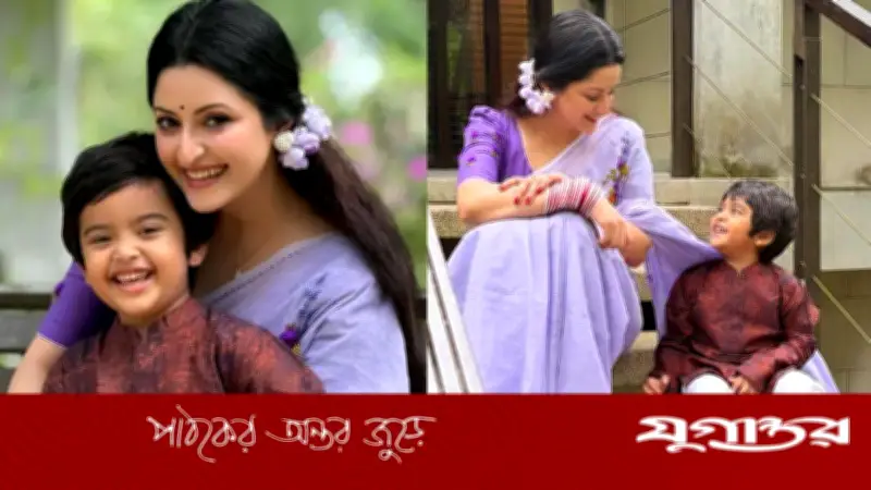 পরীমণির কোলে হাস্যোজ্জ্বল পূণ্য, মুগ্ধ ভক্তরা