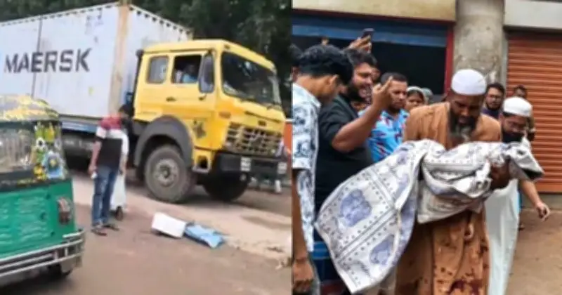 দেবিদ্বারে বাবার সামনে মোটরসাইকেল থেকে ছিটকে শিশুর মৃত্যু