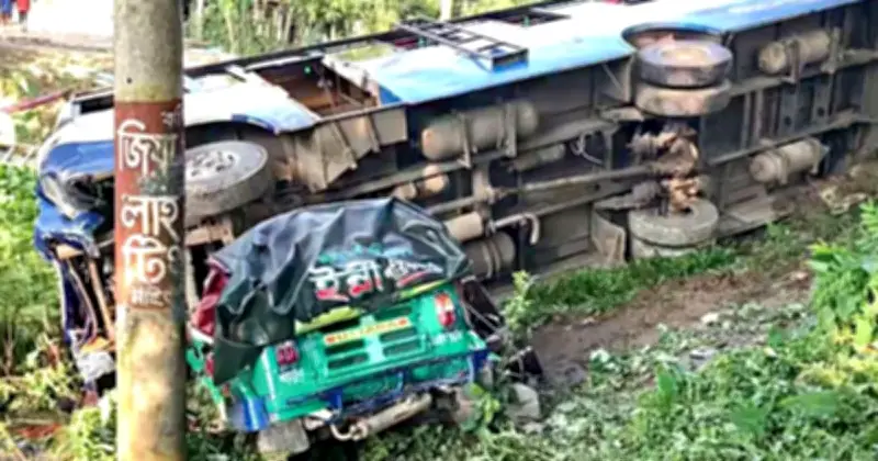 সুনামগঞ্জে সড়ক দুর্ঘটনায় তিনজন নিহত, তিনজন আহত