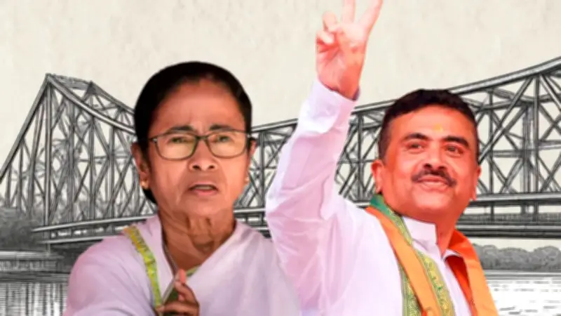 বিধানসভা নির্বাচনে বিজেপির জোয়ার, কোণঠাসা তৃণমূল