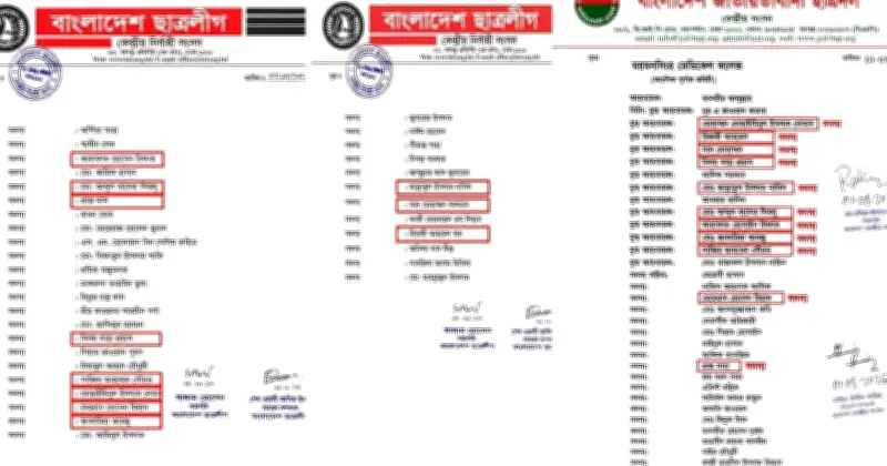 ছাত্রলীগের ১১ নেতা ময়মনসিংহ মেডিক্যাল কলেজ ছাত্রদলের কমিটিতে
