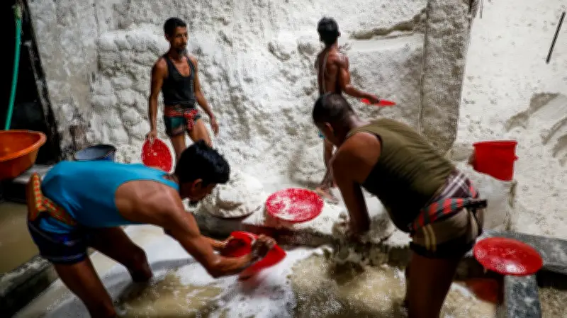 ছবির গল্প: লবণ শ্রমিকদের কর্মব্যস্ততা