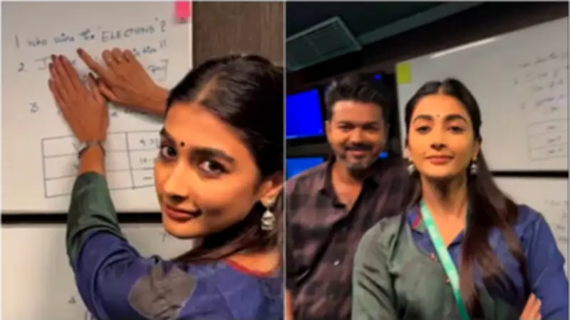 পূজা হেগড়ের ‘জানা নায়াগান’ সেটের পোস্ট ভাইরাল, বিজয়কে শুভেচ্ছা