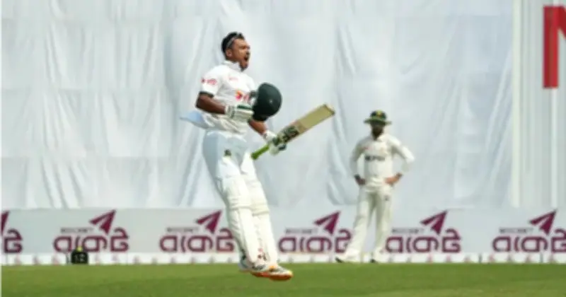 মিরপুর টেস্টে বাংলাদেশের দাপট: শান্তর সেঞ্চুরি, মুমিনুলের ৯১