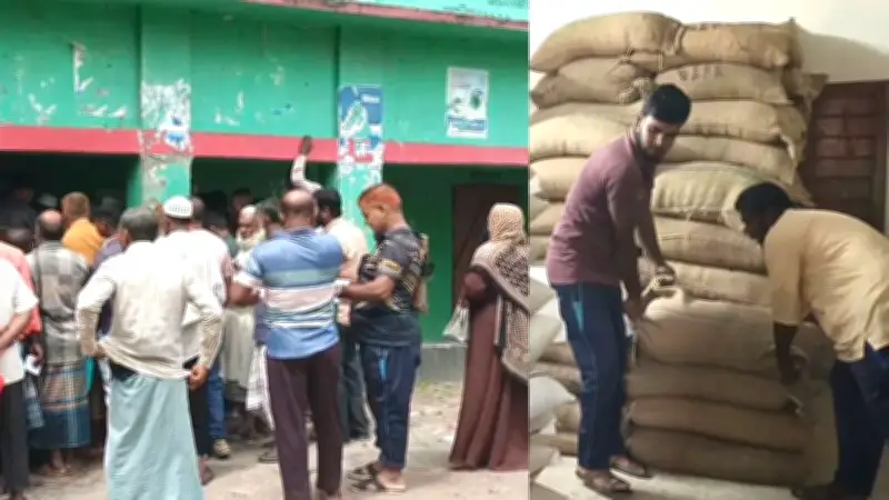 ভিজিএফ বিতরণে অনিয়ম, জেলেদের চালে কম মাপ, তালিকায় অজেলেদের নাম